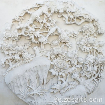 Anpassad vit Jade Lotus Relief